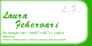 laura fehervari business card